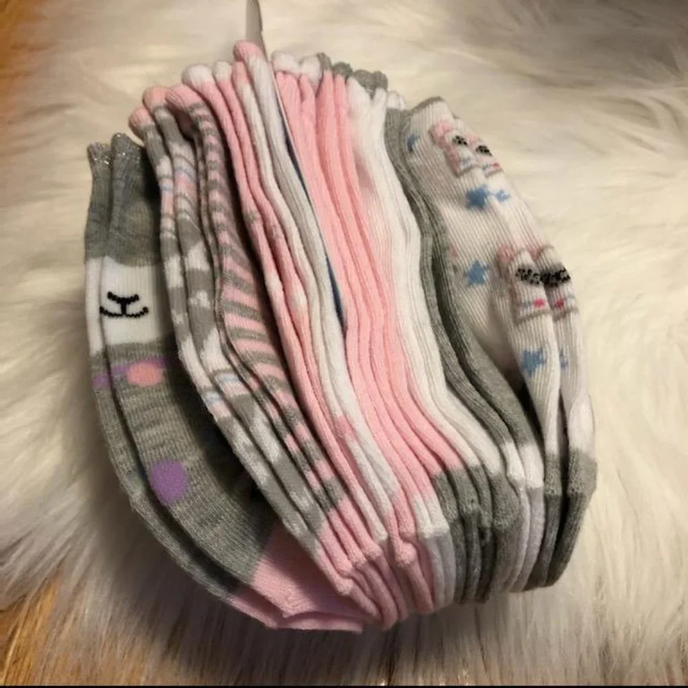 Aeropostale Llama Socks & 1 Faux Fur Scrunchie